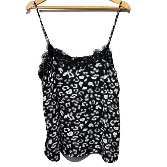 Maurices Cami Women’s XXL Black & White Leopard Print Lace Trim Tank Top NWT - Picture 1 of 8